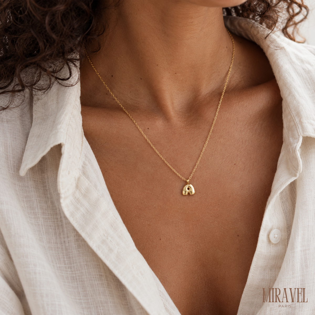 BUBBLE LETTER NECKLACE