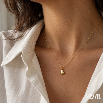 BUBBLE LETTER NECKLACE