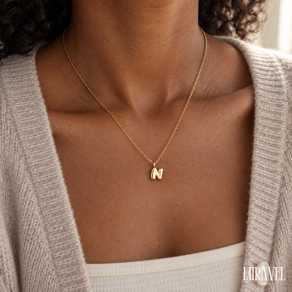 BUBBLE LETTER NECKLACE