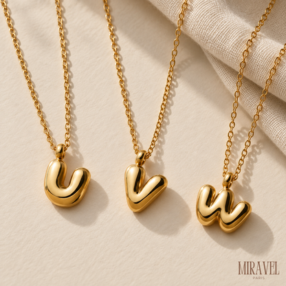 BUBBLE LETTER NECKLACE