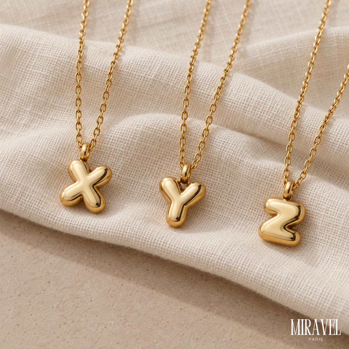 BUBBLE LETTER NECKLACE