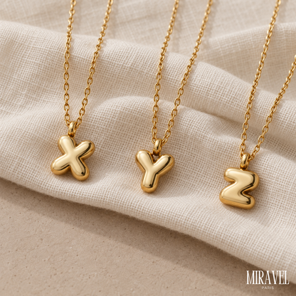 BUBBLE LETTER NECKLACE