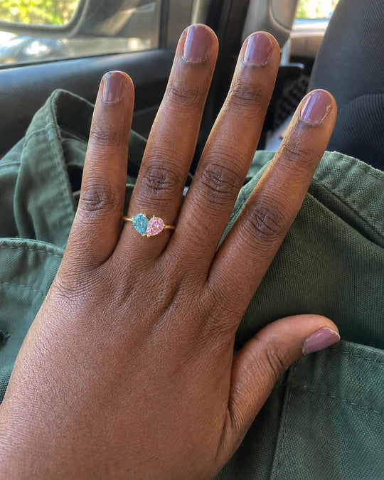 Customer wearing the Cordelia Ring