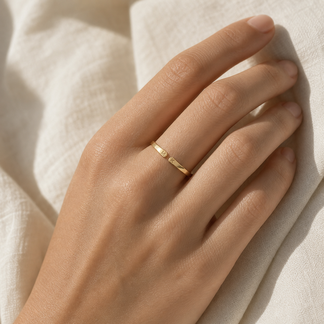 Anillo Alma personalizado con iniciales